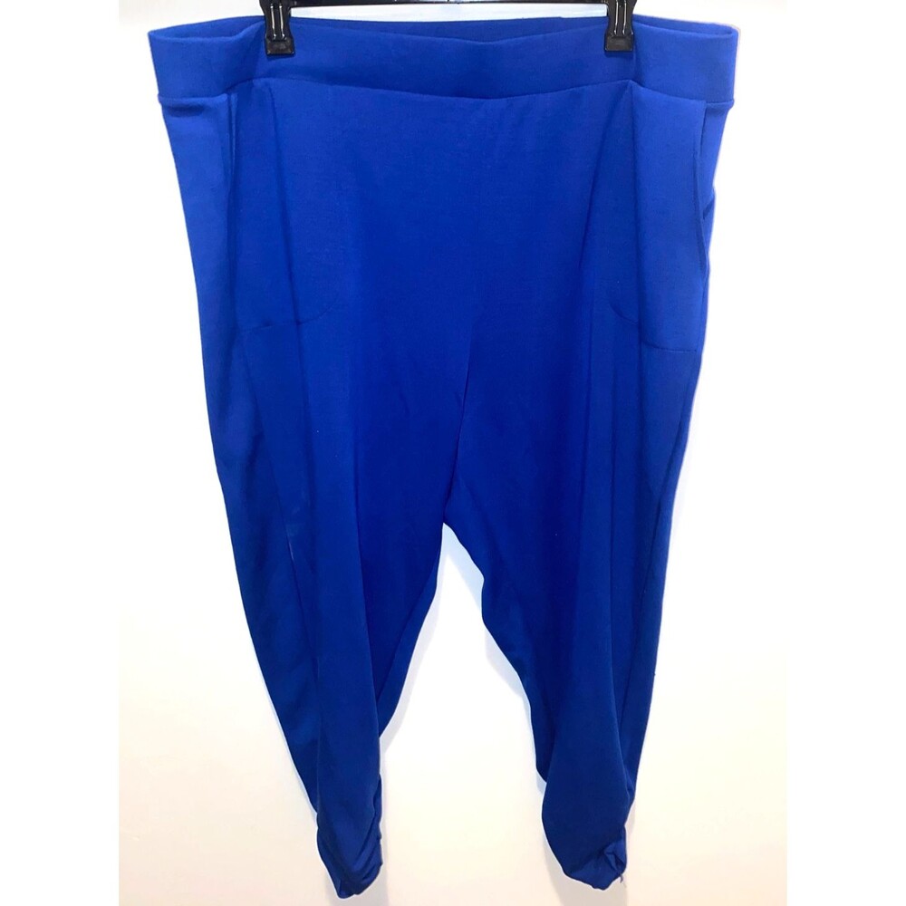 TORRID Blue Stretch Waist Relaxed Pants Size 4 (4X) Plus Size Pull-on Pockets